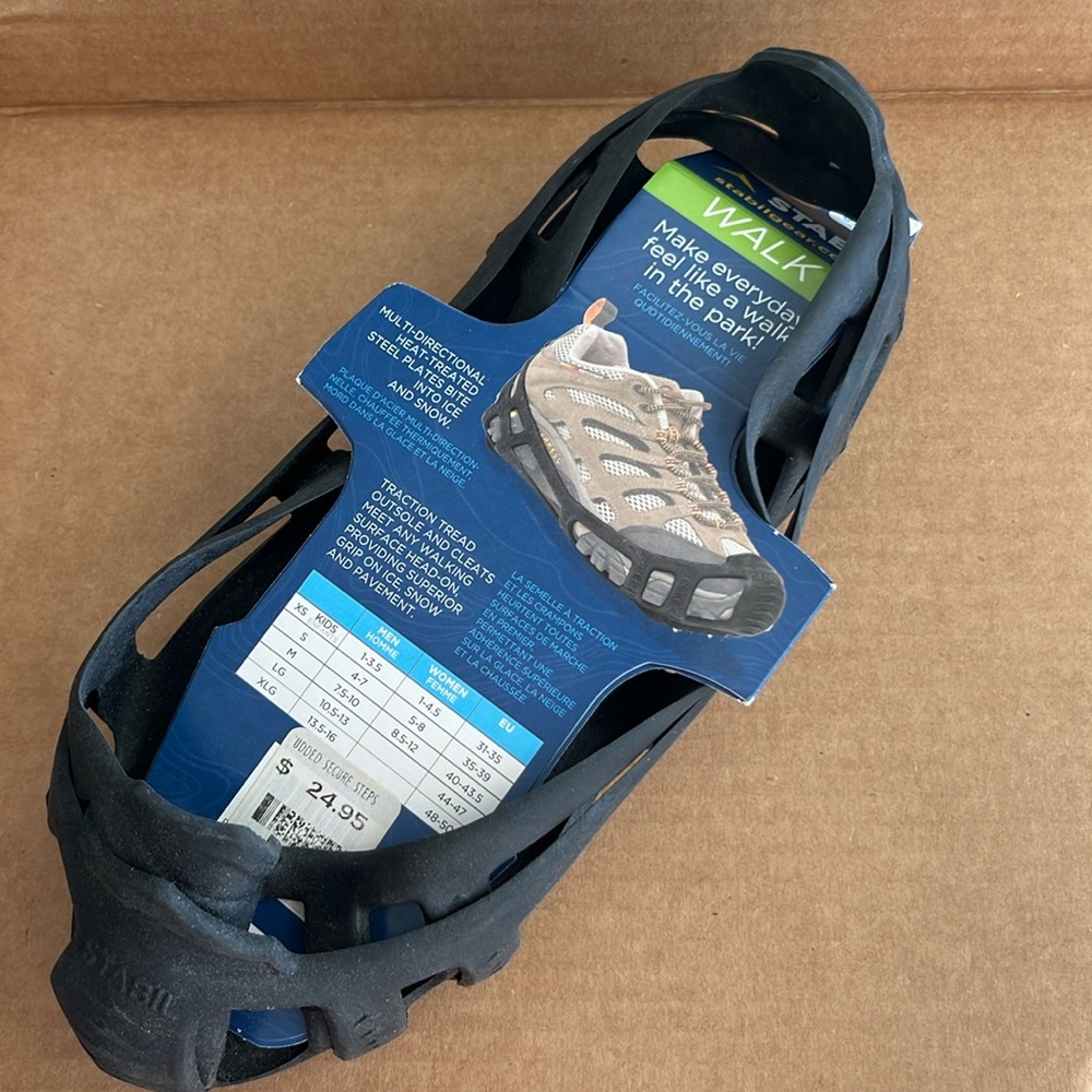 Stabile Outdoor Rubber Pull-On Studded Traction Cleats Boots Unisex New!